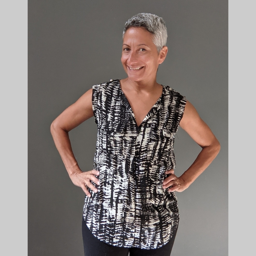 Mossimo Sleeveless Printed Blouse